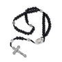 Black Olive Wood Rosary with Crucifix — Holy Land Prayer Set — Marina Jewelry Holy Land