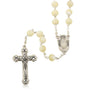 Mother of Pearl Glass Rosary with Crucifix — Holy Land Prayer Set — Marina Jewelry Holy Land-3