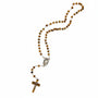 Olive wood rosary Jordan River crucifix prayer card set Holy Land gift - Marina Jewelry