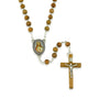 Olive wood rosary full view — Marina Jewelry Israel