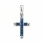 Eilat Stone Marcasite Bar Cross Pendant Necklace - Sterling Silver 925, Holy Land - Marina Jewelry Holy Land